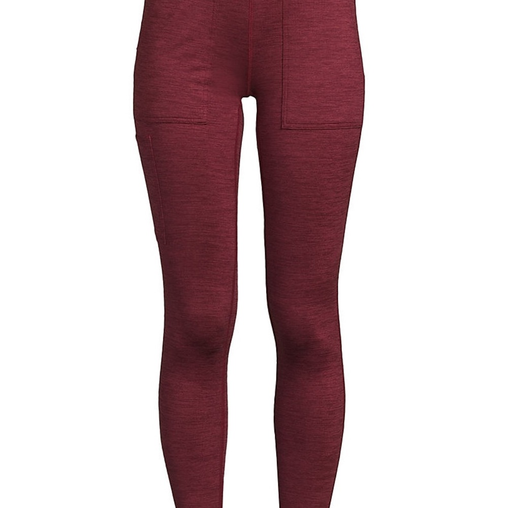 Lands’ End Women's Petite Active High Impact Fleece Lined Pocket Leggings NWT